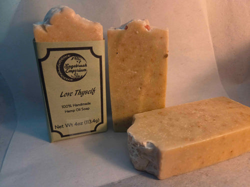 Love Thyself rose clay and pink Himalayan salt soap bar, blush pink handmade bar