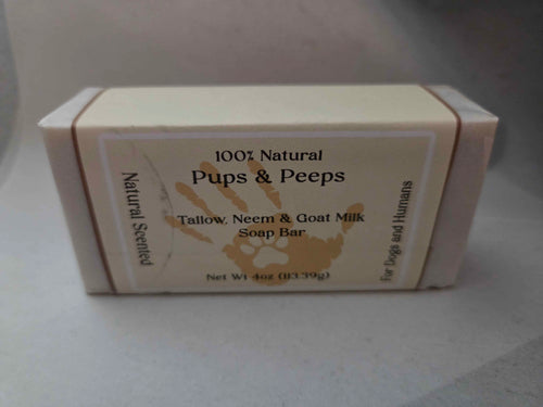 Pups and Peeps gentle neem oil soap bar for dogs and people